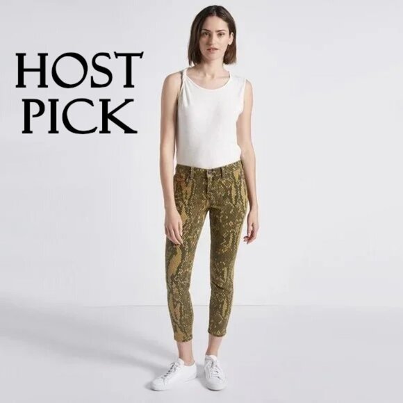 NWT Current | Elliott python print skinny crop jeans, 24 - Picture 1 of 16